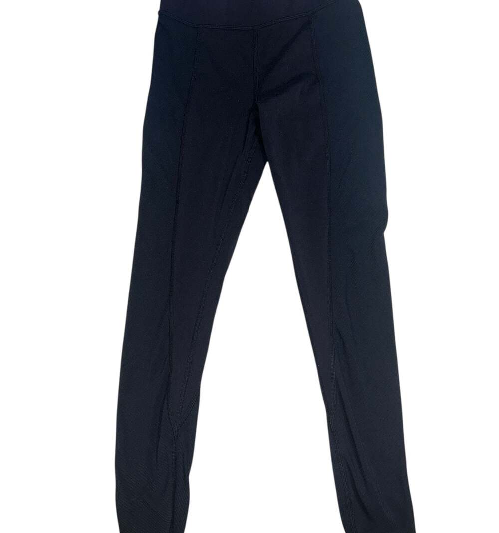 Alo Yoga Coast Legging – XS Black Ribbed Panel Performance Leggings